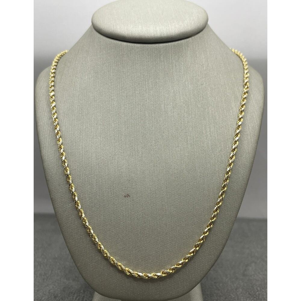 18K Two-tone Gold Rope Chain (26799)